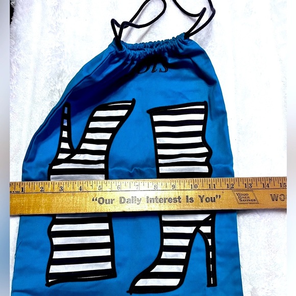 Henri Bendel Teal Drawstring dust bag - Picture 7 of 13